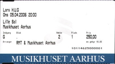 billet – Lars H.U.G. – Musikhuset, Århus