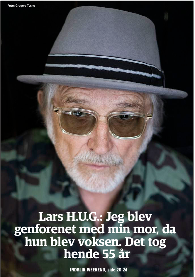 Avisudklip fra Jyllands-Posten om Lars H.U.G., 2021. Foto: Gregers Tycho.