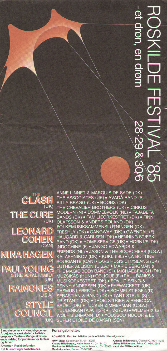 Roskilde Festival 1985 plakat