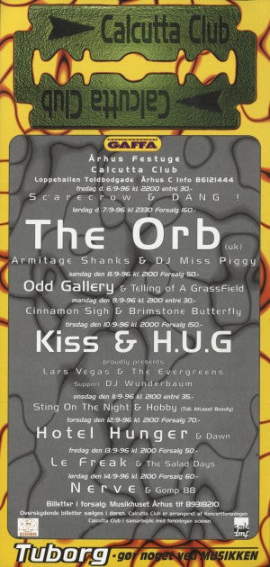 flyer – Lars H.U.G. – Calcutta Club, Loppehallen, Århus