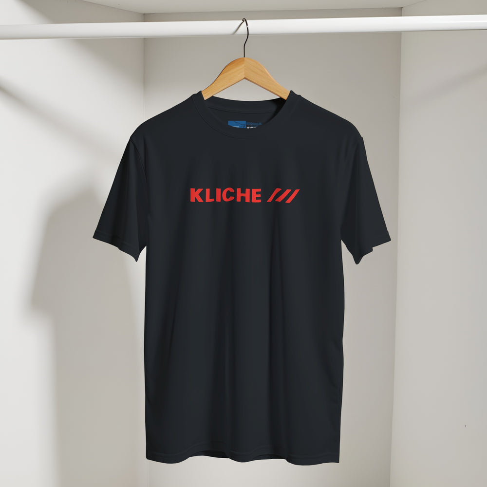 Kliché 1980 T-Shirt – Sort / Rød [farve: Sort / Rød]