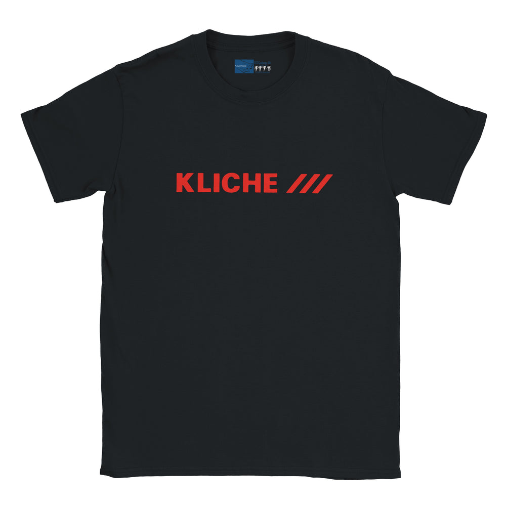 Kliché 1980 T-Shirt – Sort / Rød [farve: Sort / Rød]