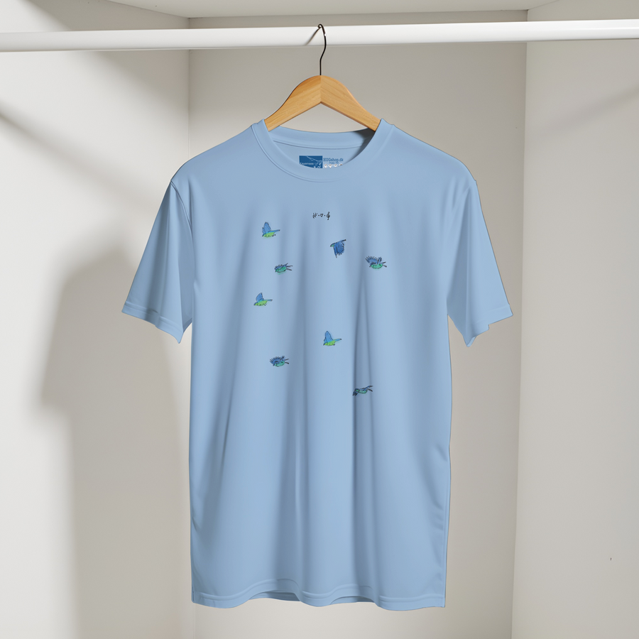 
At Least the Birds Will be Free T-Shirt – Himmelblå [farve: Himmelblå]