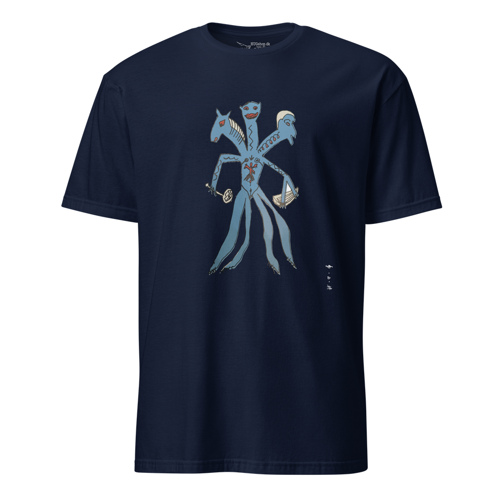 Kiss and HUG Monster - T-Shirt - HUGShop T-Shirt Havets Blå / Small